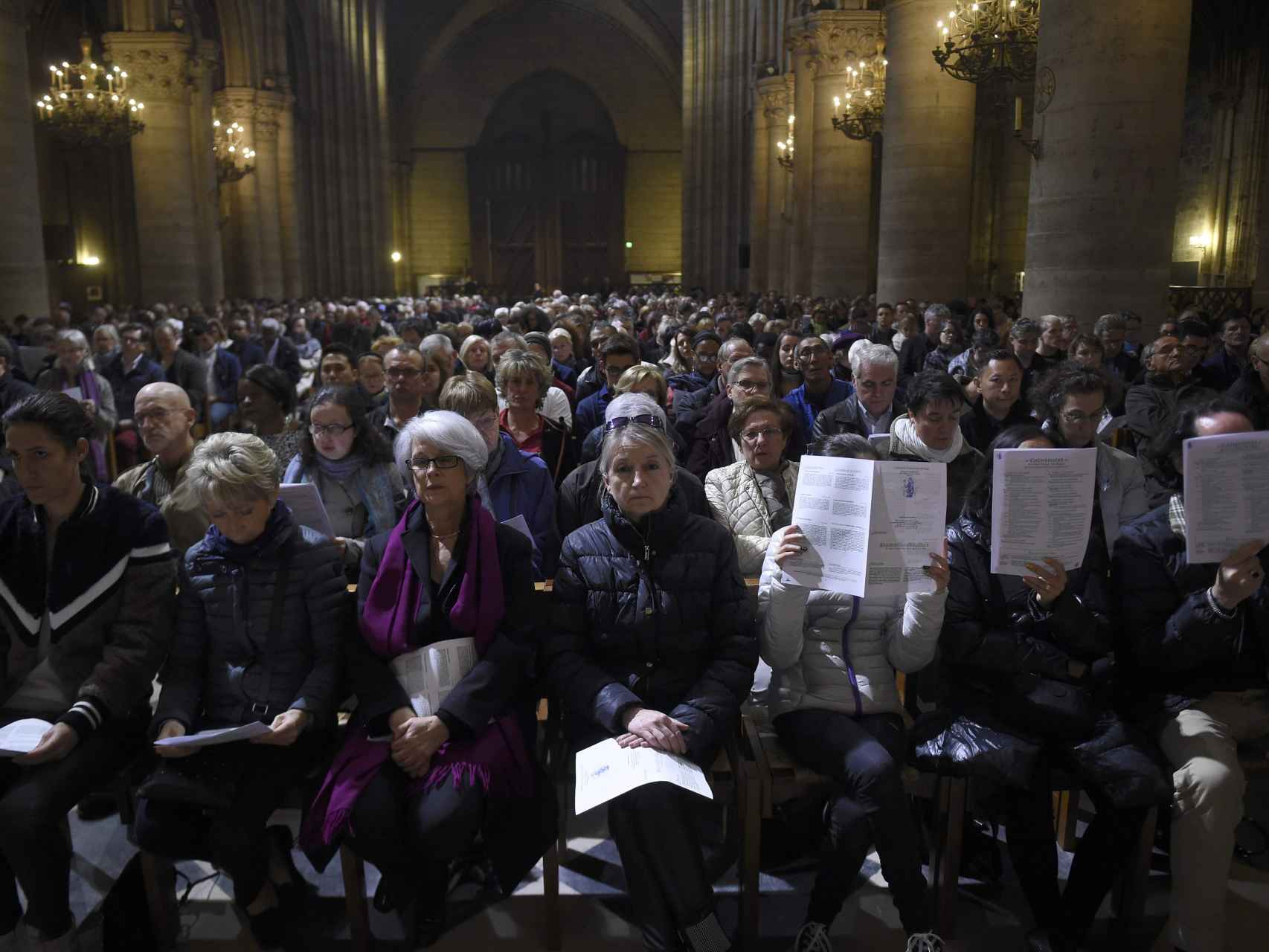 Acto religioso en la catedral de Paris este domingo