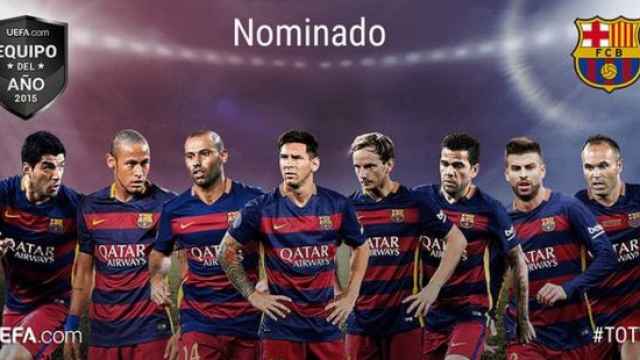 Ocho del Barça nominados al equipo del año