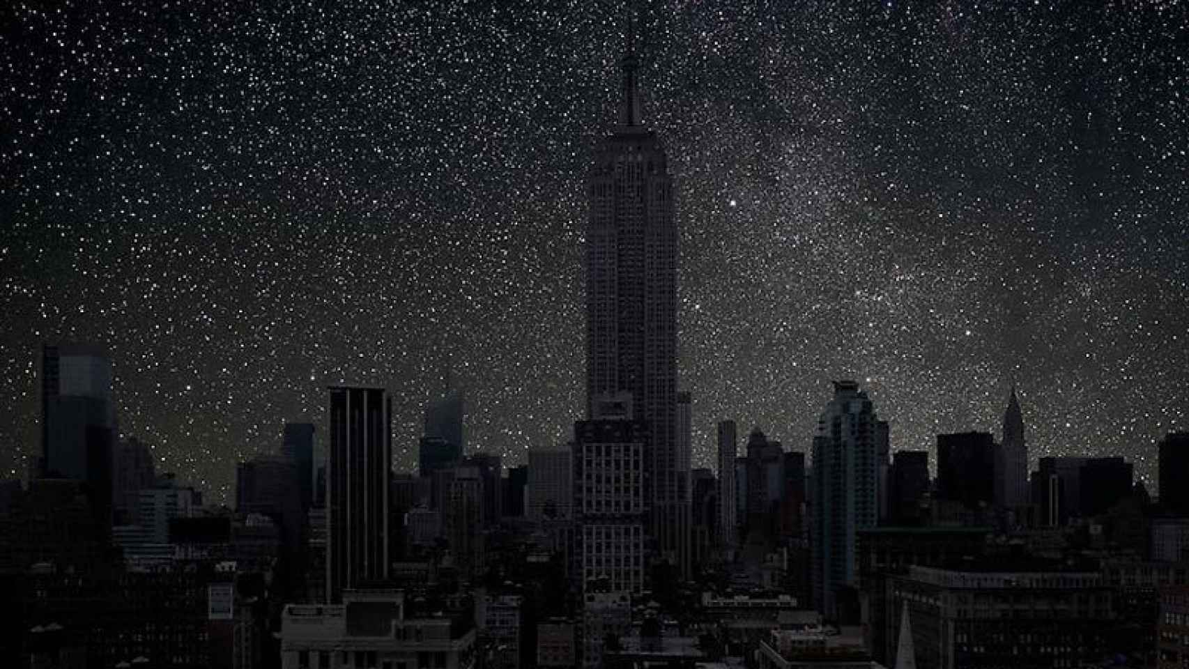 Vista nocturna de Nueva York.
