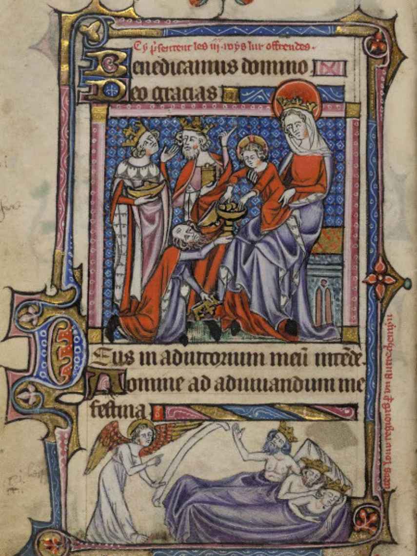 Libro de horas Taymouth (del siglo XIV), custodiado por la British Library de Londres.