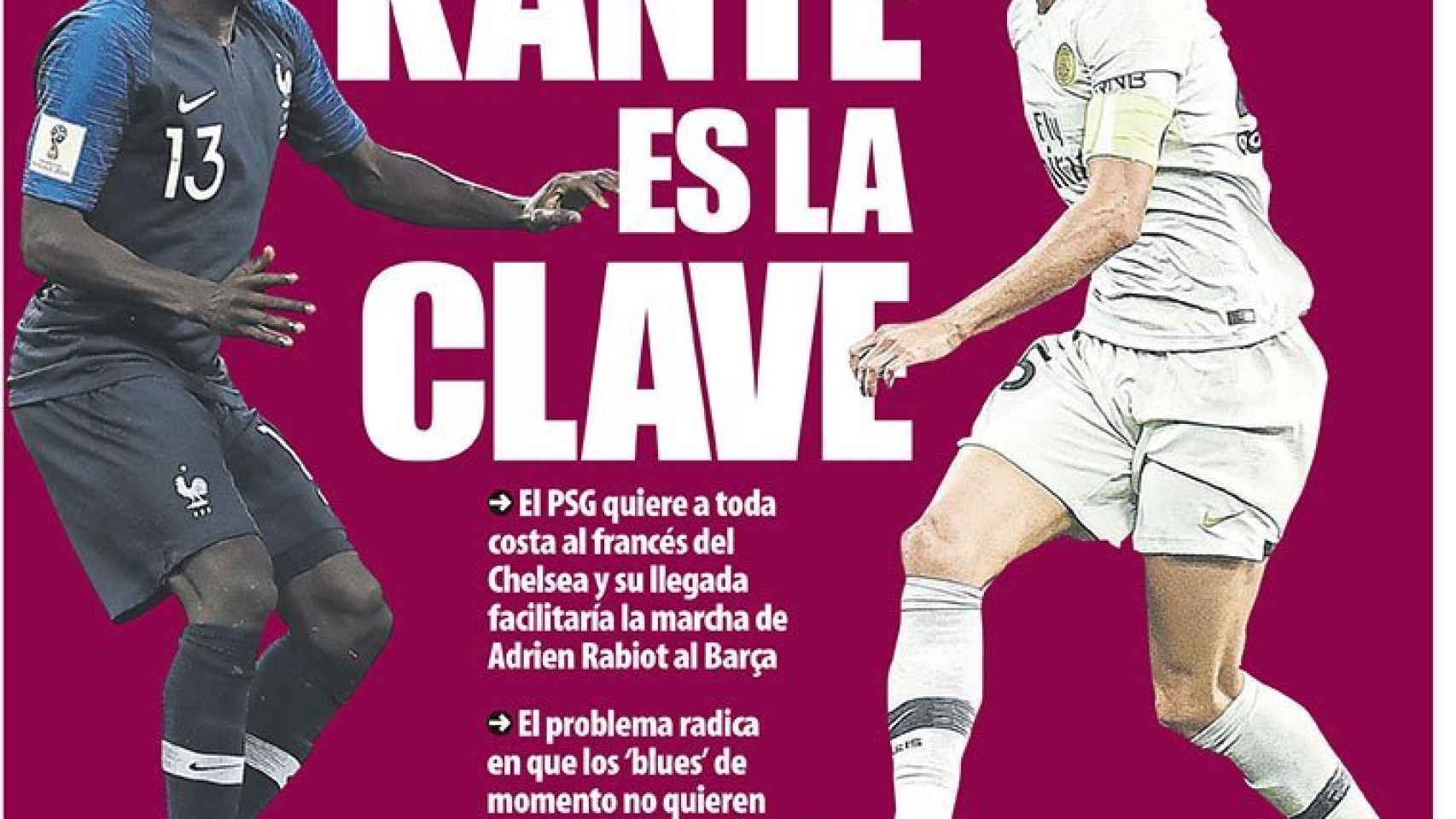 La portada del diario Mundo Deportivo (01/08/2018)1706 x 960