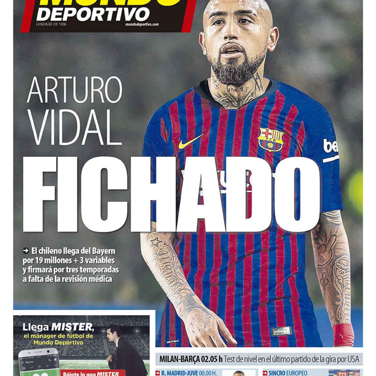 La portada del diario Mundo Deportivo (04/08/2018)1280 x 1280