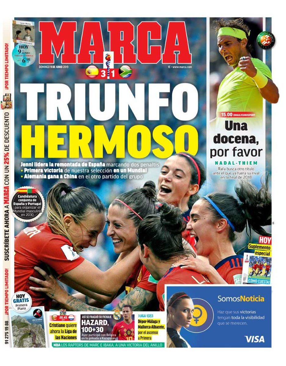 La portada del diario MARCA (09/06/2019)