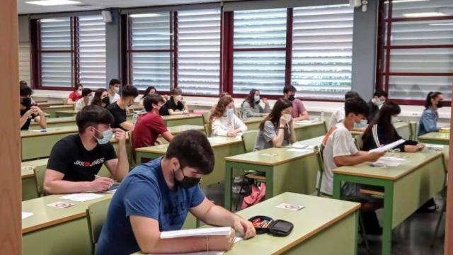 Un aula de bachillerato de la Comunidad Valenciana