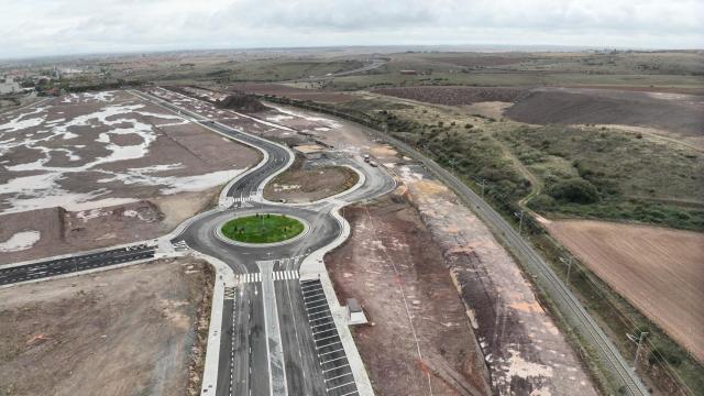 Las obras del Puerto Seco de Salamanca en la actualidad.