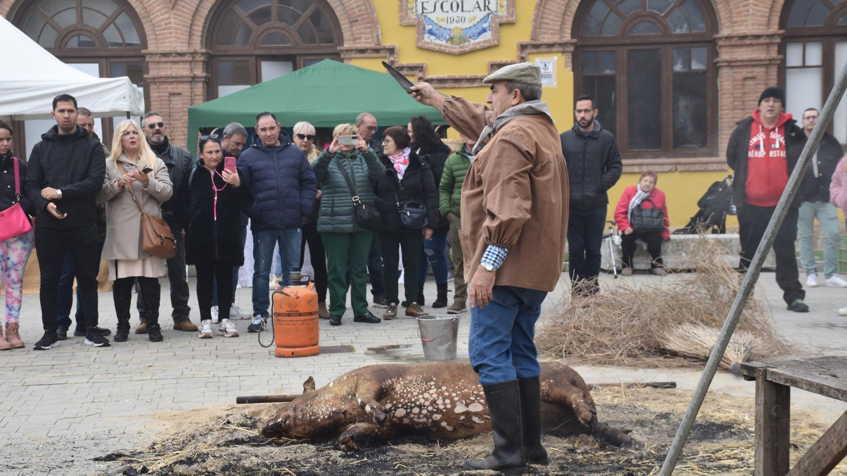 Las mejores imágenes de la multitudinaria fiesta de la matanza en Valdestillas