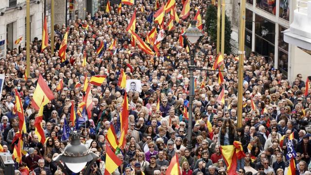 Una manifestación en Valladolid contra la amnistía